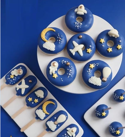 Moon Star Rainbow Silicone Mold Space Theme Cake & Candy Decoration - RHLOVY