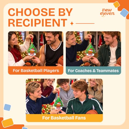 Basketball Christmas Ornament - Sports Gift for Boys, Him, Friends - 2026 Decoration