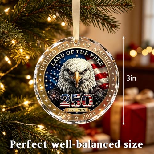 250th Anniversary USA Christmas Ornament 2026 Patriotic Holiday Decoration - Variation of THIS listing