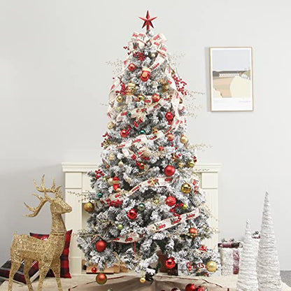 88PCS Christmas Ornaments Set - Gold and Red Shatterproof Holiday Decorations