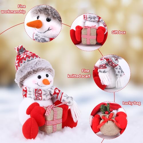 Christmas Snowman Decorations 2 Pack - Indoor Holiday Ornaments for Home & Gift