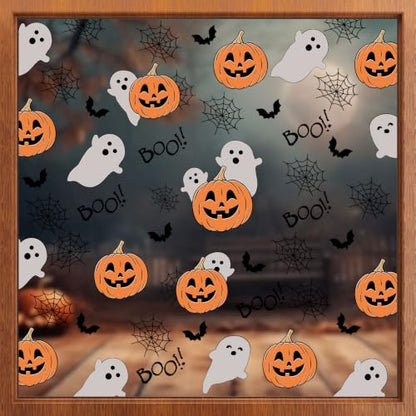 Halloween Window Clings 9 Sheets Reusable Static Decor for Glass & Mirrors