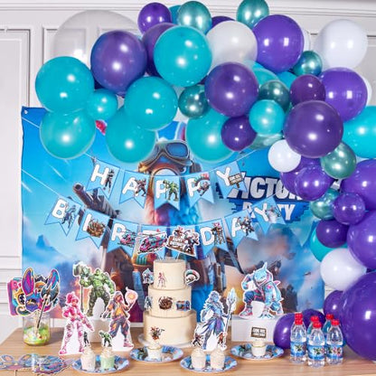 Video Game Birthday Party Decorations Set - 147 Pcs Gamer Theme for Boys