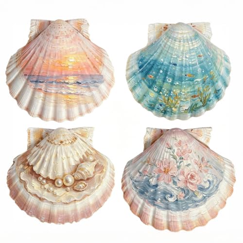 Beach Theme Coastal Decor Set with Shells and Starfish for Crafts and Weddings
