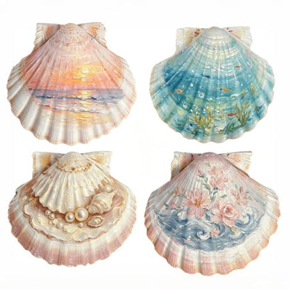 Beach Theme Coastal Decor Set with Shells and Starfish for Crafts and Weddings