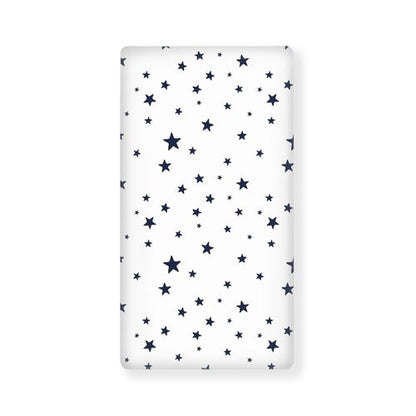 Streeyiu Stars Baby Crib Sheets for Boys Girls Navy Blue Star Fitted Crib Sheet for Standard Crib and Toddler Mattress Cute Baby Mattress Sheets Toddler Bed Sheet 52x28x8 in