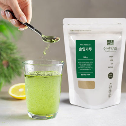 K-Herb Korean Pine Needle Powder | 300g | 1 Pack, 100% Pure Natural, Ready to Eat, 솔잎가루