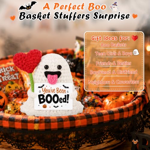 Halloween Boo Gift Basket Stuffers for Women Men Teen Girl Boy Crochet Boo - You’ve Been Booed Surprise