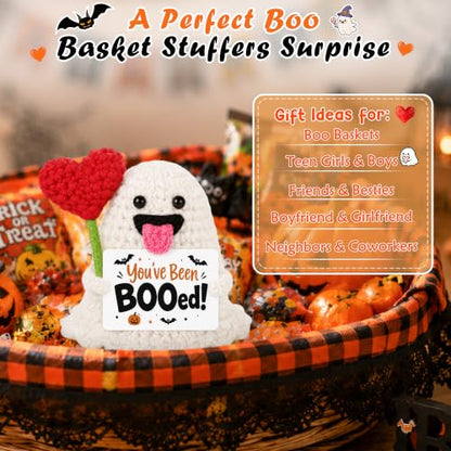 Halloween Boo Gift Basket Stuffers for Women Men Teen Girl Boy Crochet Boo - You’ve Been Booed Surprise