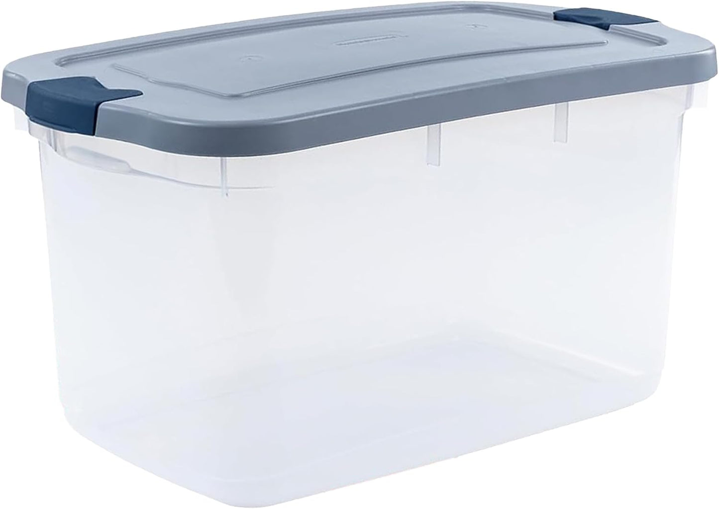 Rubbermaid Roughneck 66 Qt Storage Containers - Pack of 4 with Latching Grey Lids | Sturdy & Stackable Design
