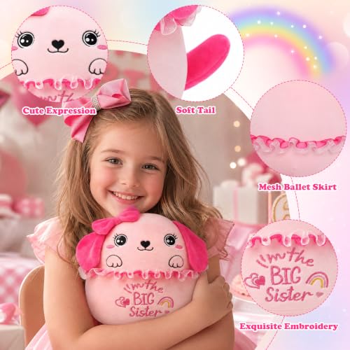 Big Sister Dog Plush Toy - Cute Puppy Stuffed Animal for Girls Birthday