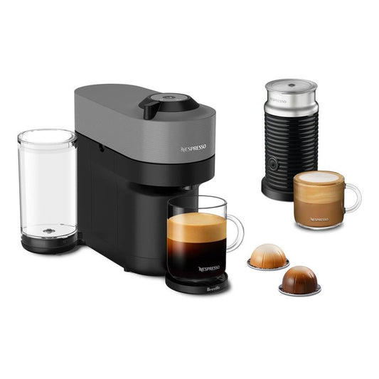 Nespresso Vertuo Pop+ Coffee and Espresso Maker by Breville with Milk Frother, Dark Grey