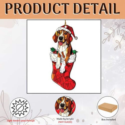 4 Inch Coonhound Acrylic Christmas Ornament Gift for Coonhound Lovers