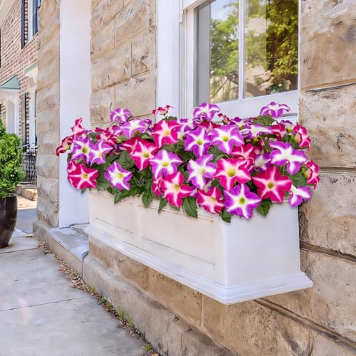 Artificial Petunia Flowers for Outdoors - Fuchsia 4 Pack