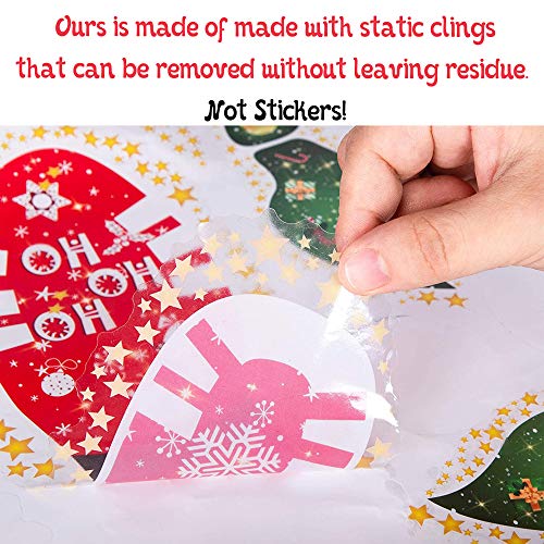 Christmas Floor Decals 268PCS Peppermint Santa Footprints Party Decorations