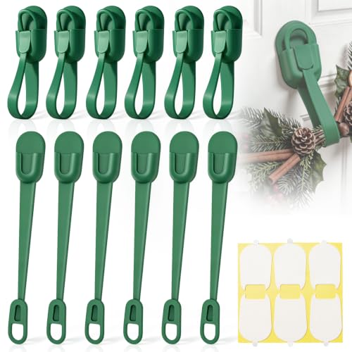 Self-Adhesive Silicone Garland Hangers for Mantle, Fireplace & Doorway - 12 Pack