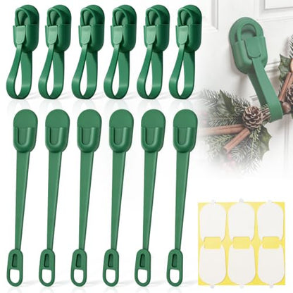 Self-Adhesive Silicone Garland Hangers for Mantle, Fireplace & Doorway - 12 Pack