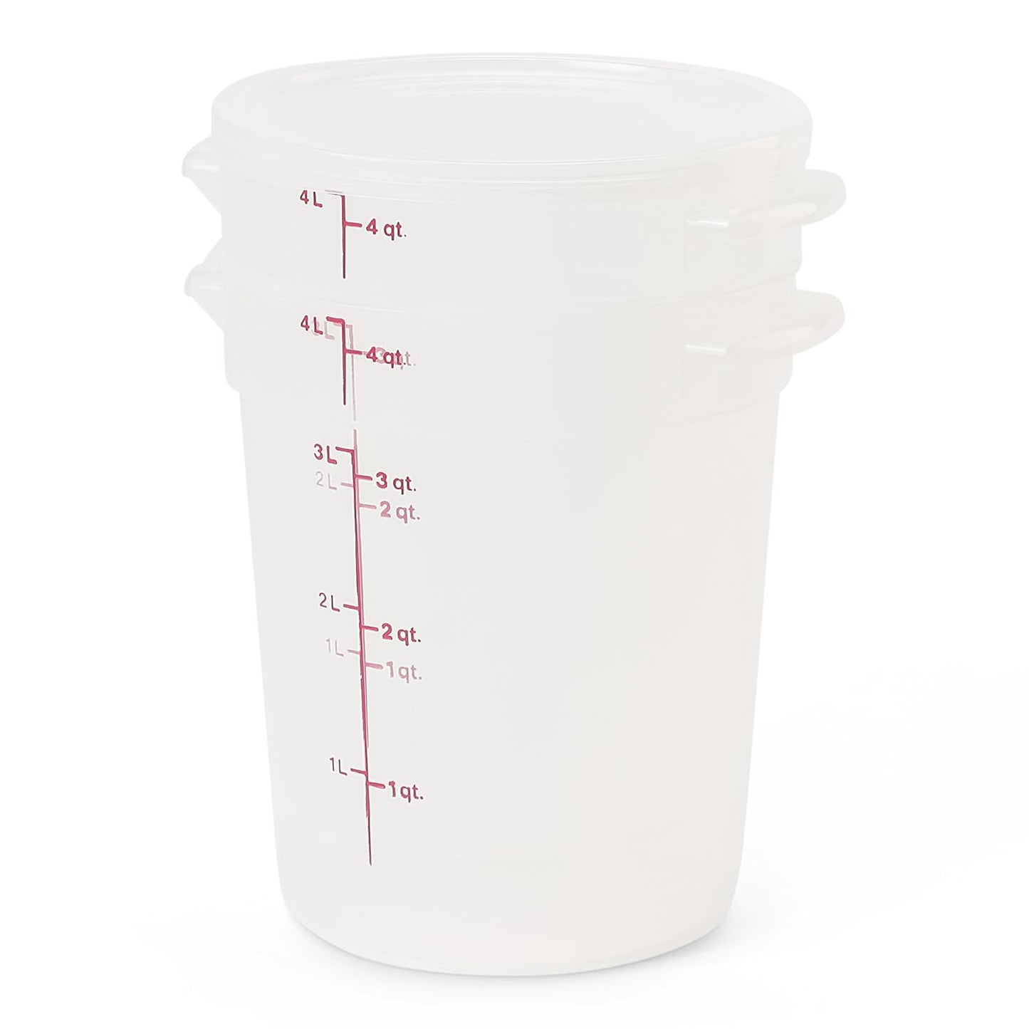 Cambro Food Storage Containers - BPA-Free 4 Quart Buckets with Lids for Dough Proofing & Brining | 2 Pack