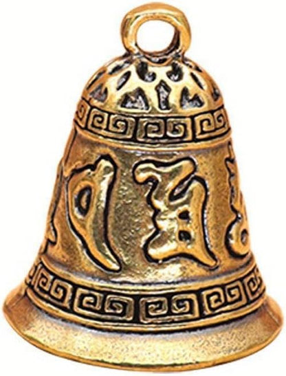 Skiennix Mini Antique Brass Copper Buddha Bells - 5-Piece Feng Shui Home Decor Set