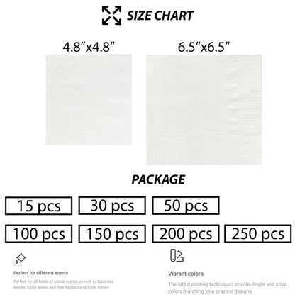Personalized 50th Birthday Napkins - Custom Photo Cocktail Party Supplies - Birthday Napkin 5