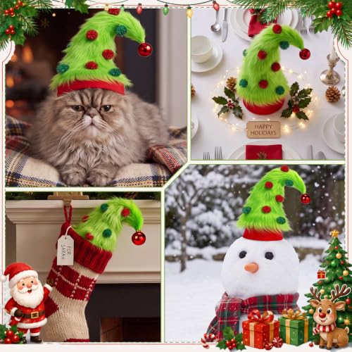Furry Green Elf Christmas Tree Topper - 9.84 Inch Holiday Decor, Variation: Faux Fur / Green Elf