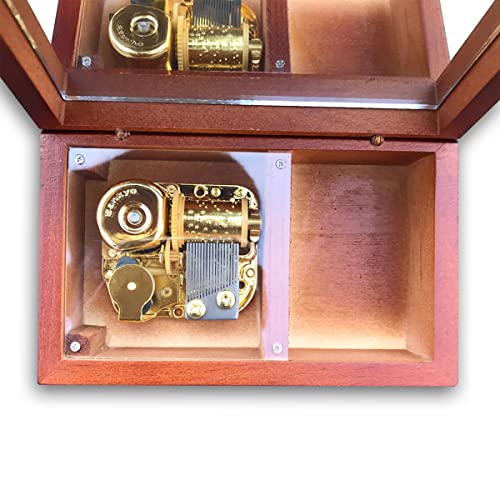 Antiqued Lock Wooden Jewelry & Music Box - Castle in The Sky (Carrying You) Variation 1