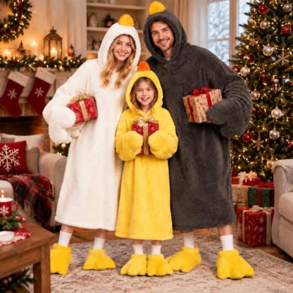 Yellow Oversized Wearable Goose Blanket Hoodie Onesie Small