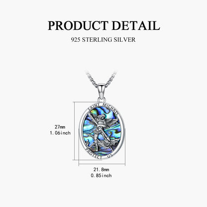 PROESS Saint Necklace - 925 Sterling Silver St. Michael, St. Benedict & St. Anthony Medals | 22"+2"/18"+2" Chain
