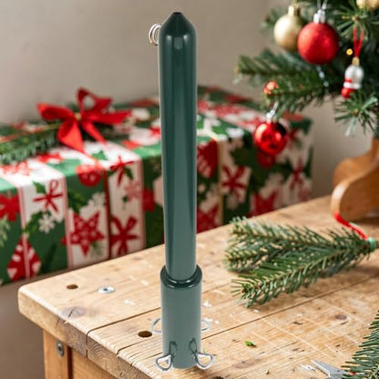 Christmas Tree Height Extender Metal Riser Pole with Screws - Green