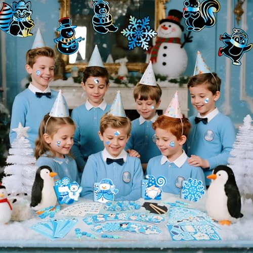BenLouis Winter Stationery Set Party Favors for Kids - Snowflake 12Piece