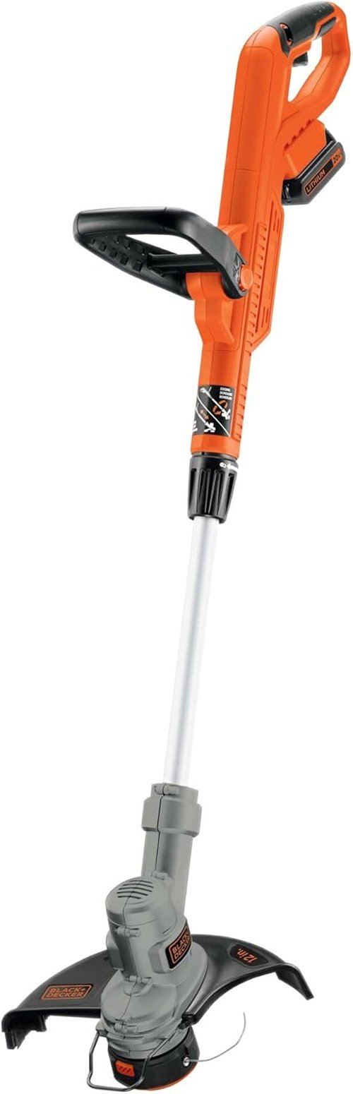 BLACK+DECKER 20V MAX Cordless String Trimmer & Edger - 2-in-1 with Auto Spool Feed, 12-Inch Steel Deck