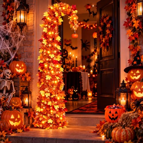 5ft Pop Up Maple Tree with 100 LED Lights Halloween Fall Decor - Variation of This Listing