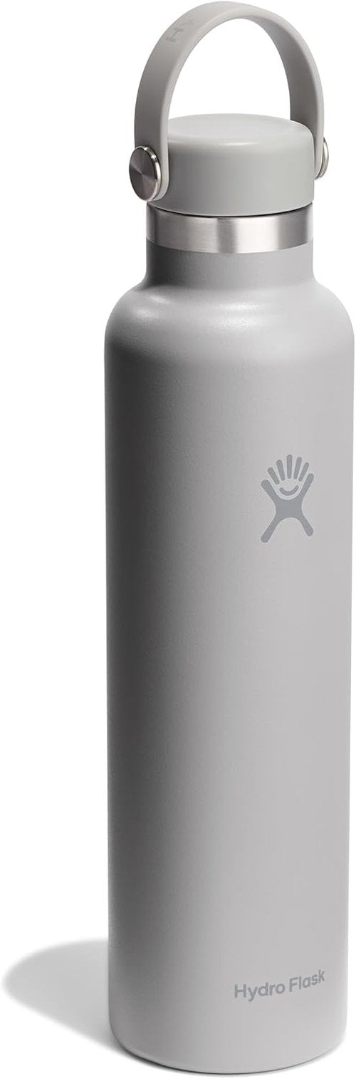 Hydro Flask Water Bottle - Insulated Stainless Steel - Leakproof Design in 24 Oz Birch Gray