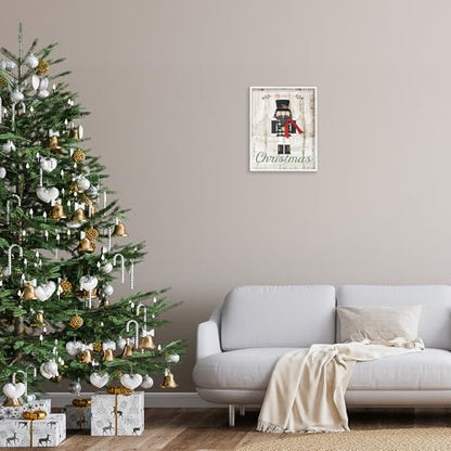 Festive Nutcracker Holiday Wall Art - 16x20 Inch Framed Giclée Print
