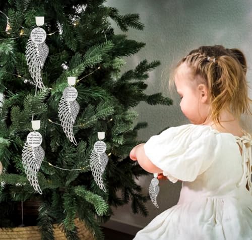 Memorial Angel Wing Ornament for Loss of Loved One - Mom / Single Wing
