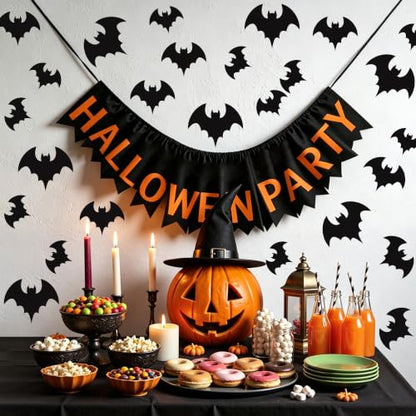 Halloween Bat Paper Cutouts for Bulletin Boards, 60 Pack, 3 Sizes