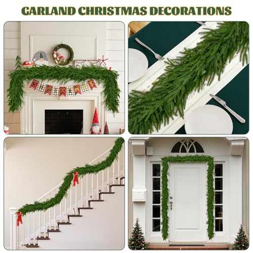 6FT Norfolk Pine Garland Artificial Greenery Christmas Decor - Real Touch