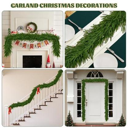 6FT Norfolk Pine Garland Artificial Greenery Christmas Decor - Real Touch