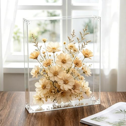 Acrylic Shadow Box Frame 16x13x3.1 Inches for Dried Flowers Photos Keepsakes