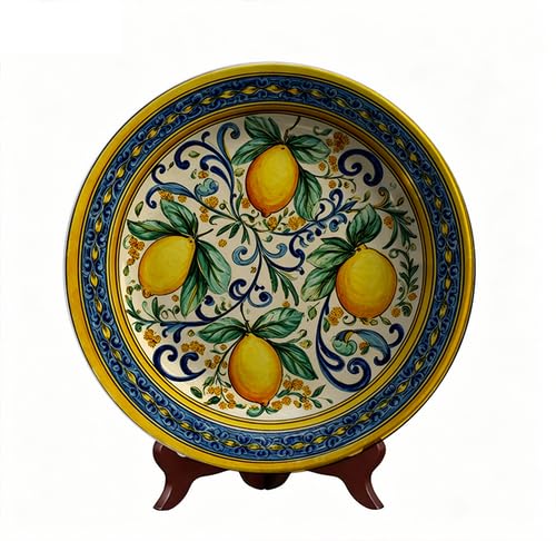 10 Inch Lemon Fruit Decorative Wall Plate - Summer Wobble-Plate Display with M Hanger