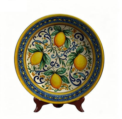 10 Inch Lemon Fruit Decorative Wall Plate - Summer Wobble-Plate Display with M Hanger
