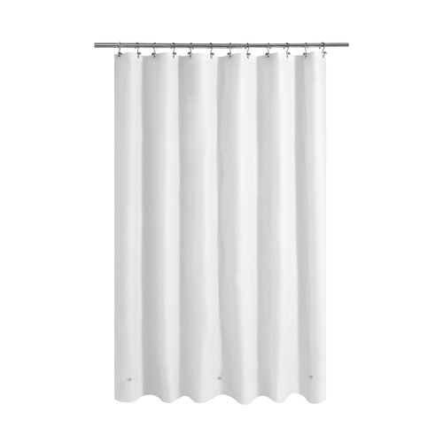 Mrs Awesome Long Shower Curtain Liner with 3 Magnets, 72x78 White PEVA Shower Liner, 78 Length Plastic Shower Curtain for Bathroom, Waterproof, 72 x 78, White