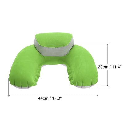 PATIKIL Travel Neck Pillow, U Shaped Pillow Portable Travel Neck Flight Pillow Includes Storage Pouch Eye Masking Earplugs for Airplane Office, Green