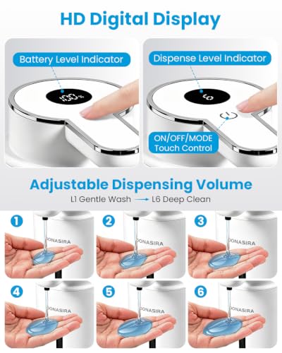 Touchless Automatic Liquid Soap Dispenser White Rechargeable - Liquid Variant