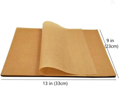 Skiennix Unbleached Parchment Paper Sheets - 100 Pcs for Effortless Baking & Cooking