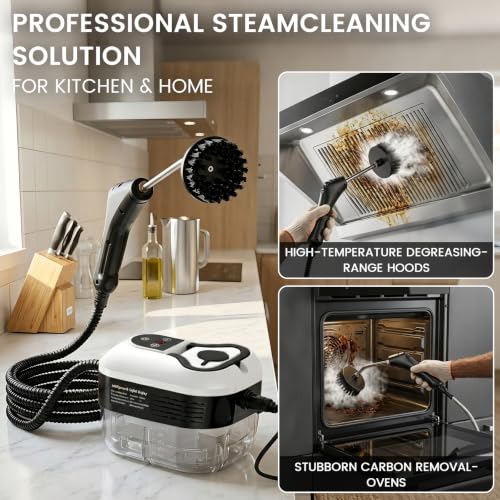 2500W Handheld Steam Cleaner for Home Car Grout - High-Temp Steamer Kit