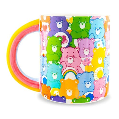 Care Bears Ceramic Mug with Rainbow Handle - 20 Ounces Fun Kitchen Drinkware