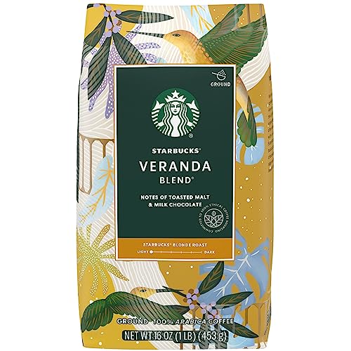Starbucks Premium Blonde Roast Ground Coffee - Smooth Flavor, 1 lb Bag