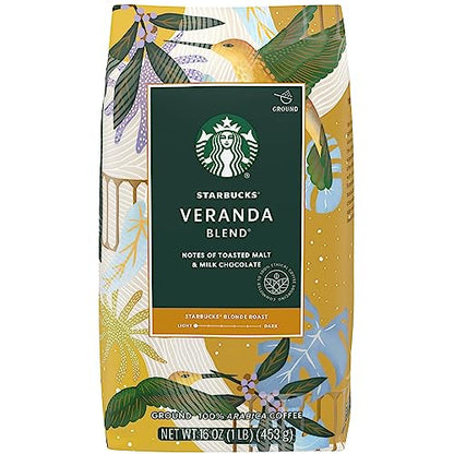 Starbucks Premium Blonde Roast Ground Coffee - Smooth Flavor, 1 lb Bag