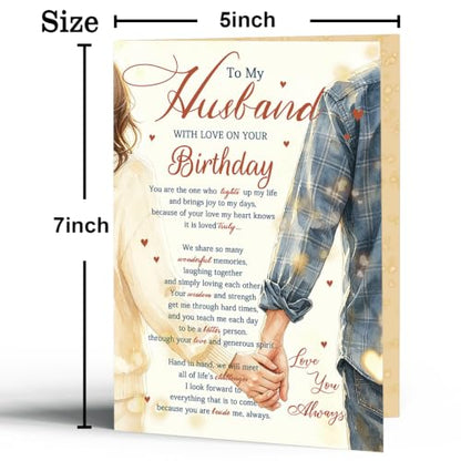 Romantic Birthday Card for Husband from Wife ZC-084 - Love & Appreciation